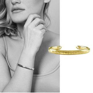 REALM Reign Thoughtfully Cuff bracelet 925 sterling w 18k gold vermeil